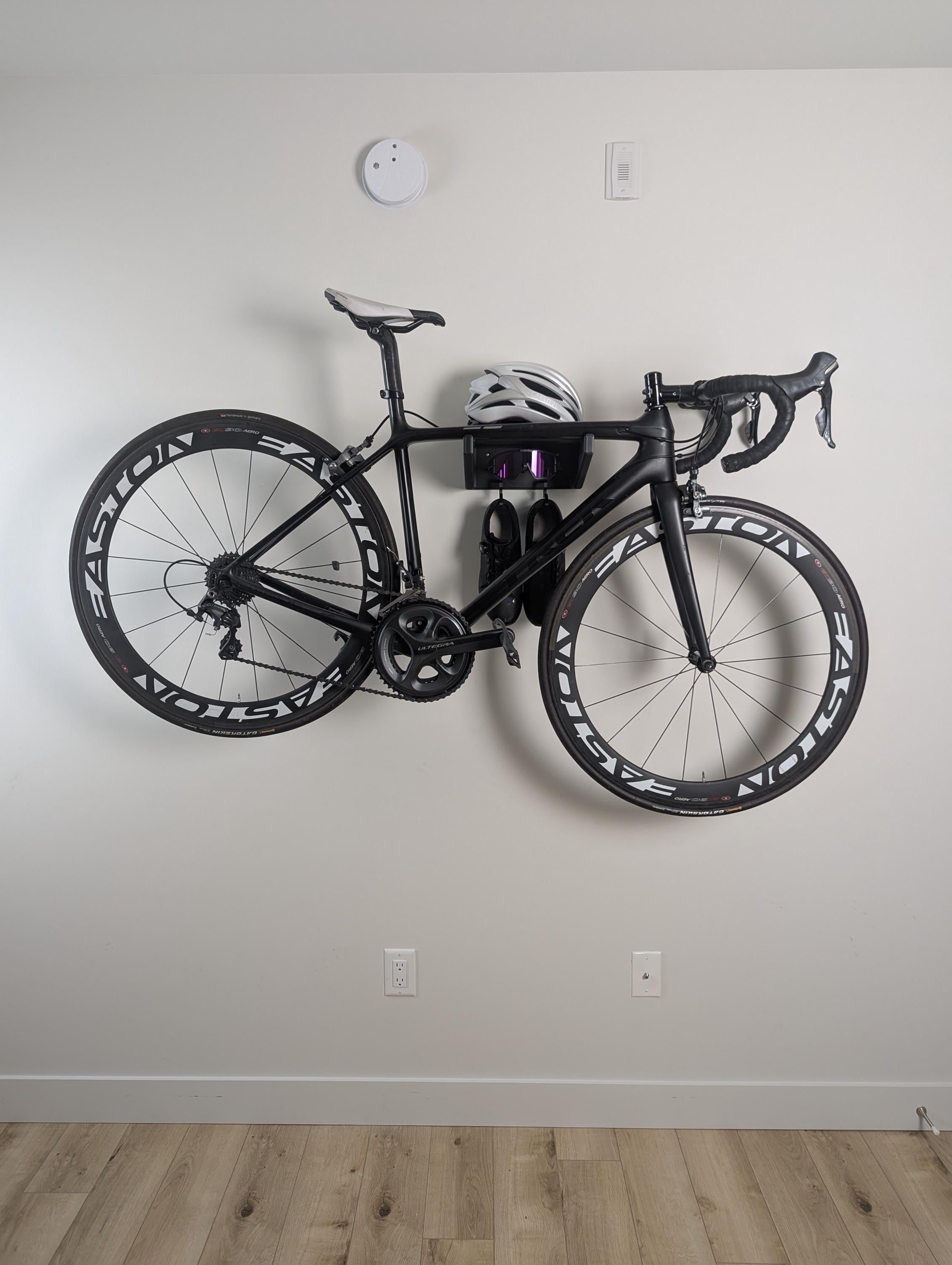Bike Wall Mount with Helmet Holder, Glasses Stand & Shoe Storage, Bike Wall Mount, Bike Wall Rack, Bike Shelf, Bike Storage