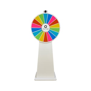 賞品ホイール - スピニングホイールオブフォーチュン (18 セクション、フロアスタンディング、カラフル、68 cm) 書き込み可能で消去可能なカーニバル、イベント、賞品ゲーム