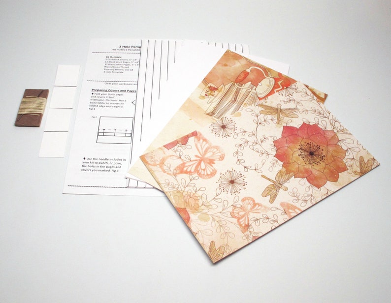 DIY Kit 3 Hole Pamphlet Stitch Garden Tea Party #11 - Etsy