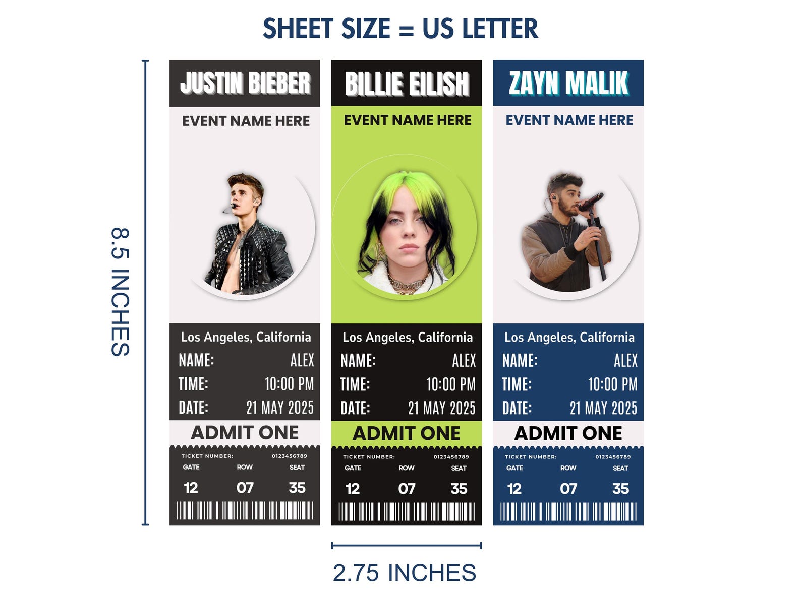Editable Concert Ticket Template: DIY Surprise Gift (printable Canva ...