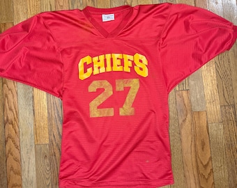 Vintage Kansas City Chiefs Football Jersey Red #27