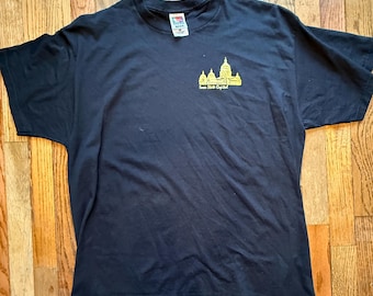 Vintage Iowa State Capitol T Shirt XL | Black Gold Graphic Souvenir Tee Fruit of the Loom Best