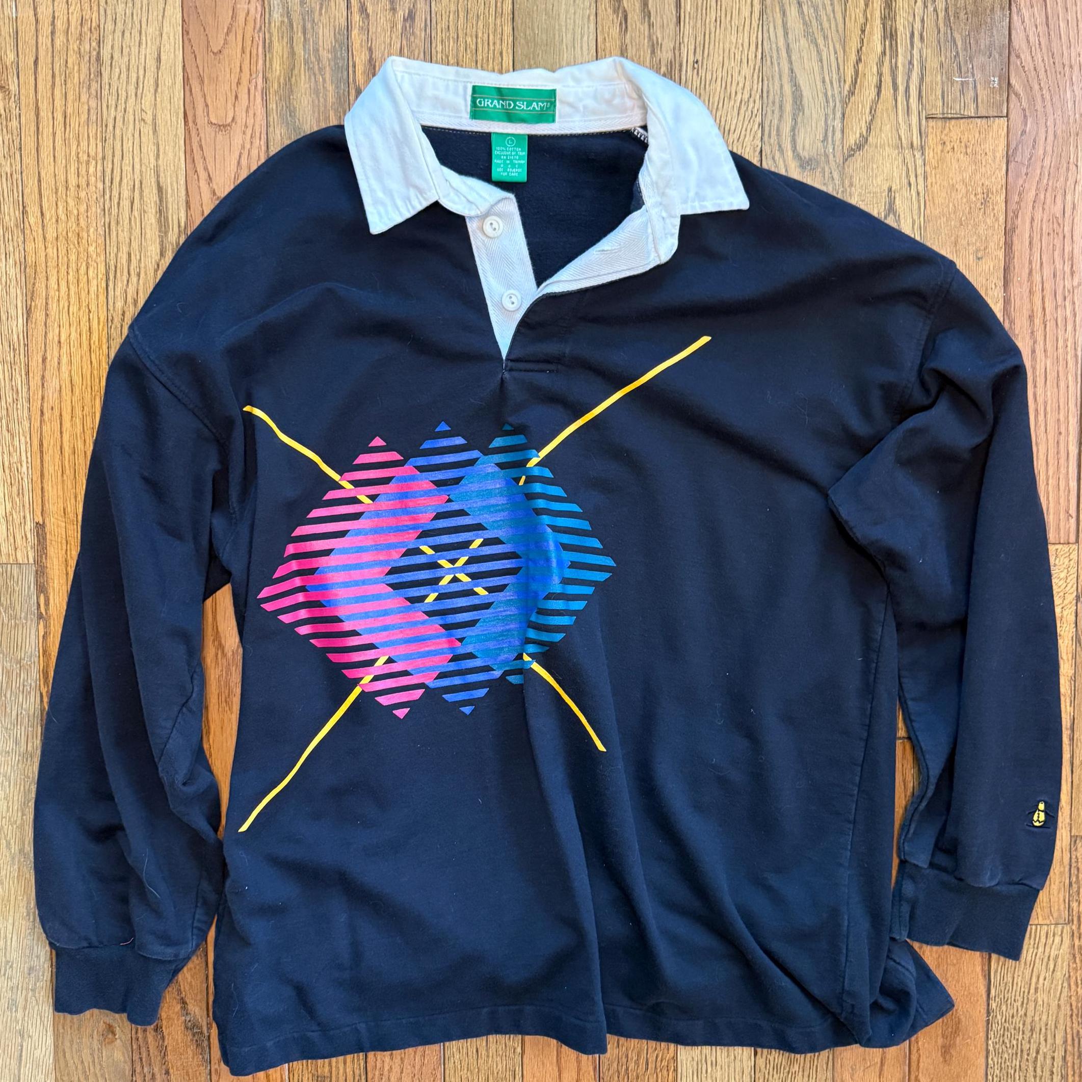 90s Geometric Polo - Etsy