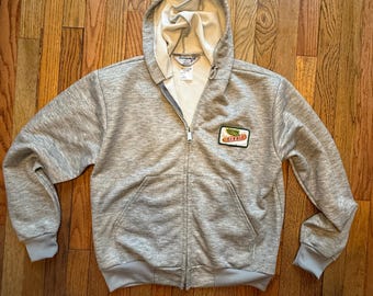 Vintage 90s Russell Athletic Heather Grey Full Zip Hoodie
