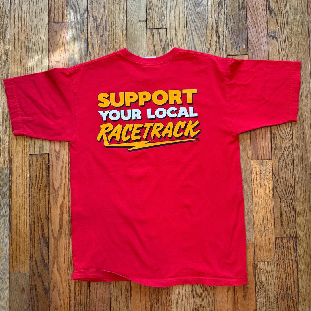 Support Your Local Racetrack Vintage FTW Racing Co. T-shirt Red Support Your Local Racetrack Tee USA ...