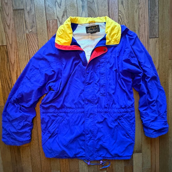 Vintage Eddie Bauer Gore-tex Jacket Men's Large 90s Colorblock