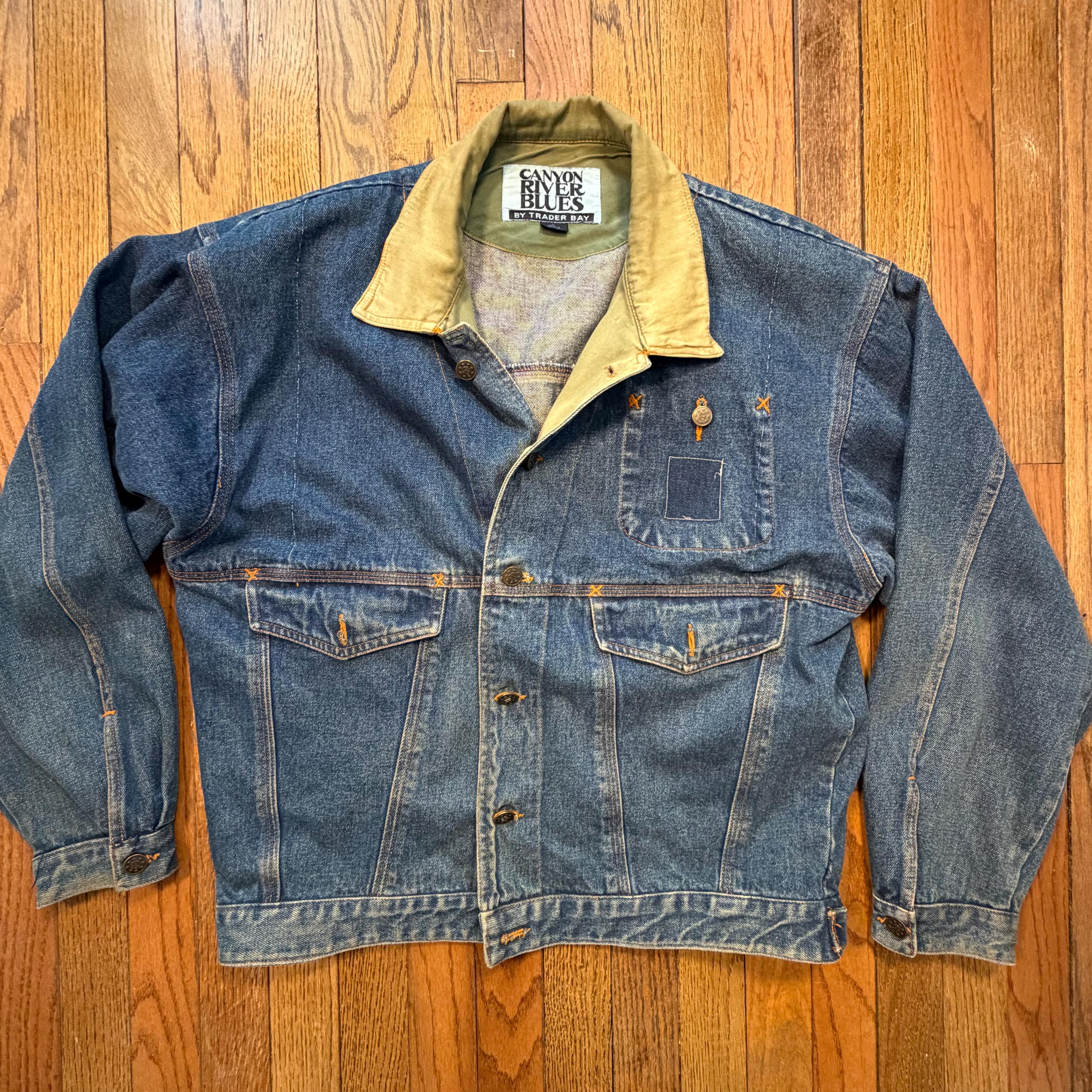 Vintage 1990s Canyon River Blues Denim Jacket Mens Large Trucker