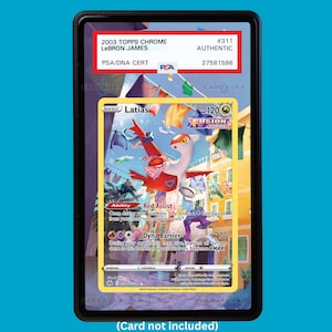 Hand-drawn Latias GG20/GG70 Crown Zenith extended art display case insert for graded Pokémon cards