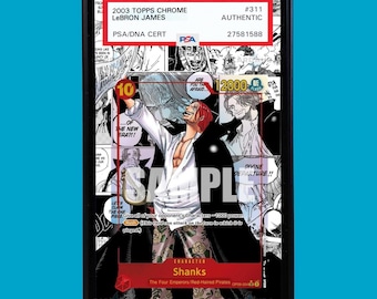 Shanks OP09-004 Manga One Piece Emperors in the New World Art Display Case for PSA, BGS, cgc & tag