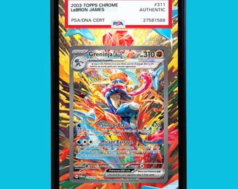 Greninja EX 214/167 Pokemon Twilight Masquerade Extended Art Display Case for PSA, BGS, cgc & tag