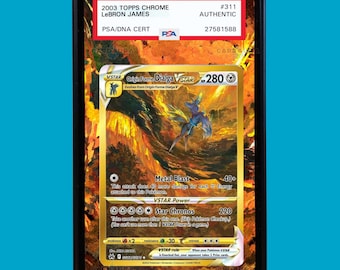 Estuche de exhibición extendido para arte VSTAR GG68 Origin Forme Dialga VSTAR de Pokémon Crown Zenith para PSA, BGS, CGC y etiquetas.