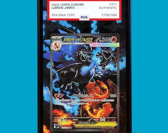 Mega Charizard X EX 125/094 SIR Pokemon Phantasmal Flames Art Display Case for PSA, bgs, cgc & tag