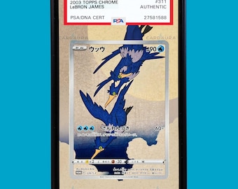 Estuche de exhibición de arte promocional de Pokémon Cramorant 226/S-P para PSA, BGS, CGC y etiquetas.