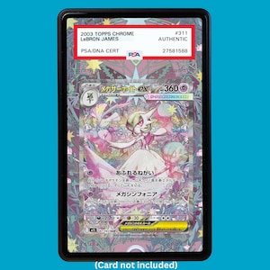 Hand-drawn Mega Gardevoir EX 178/132 Mega Evolutions extended art display case insert for graded Pokémon cards