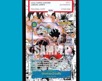 Monkey D. Luffy OP11-118 Manga One Piece Fist of Divine Speed Extended Art Display Case for PSA, BGS, cgc & tag