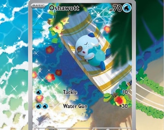 Oshawott 105/86 | White Flare Auraslab (Graded)