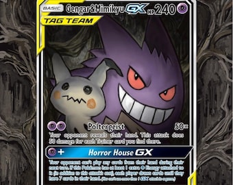 Gengar and Mimikyu GX 165/181 | Team Up Auraslab (Graded)