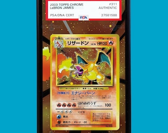 Charizard 4/102 Pokemon Base Set Art Display Case for PSA, BGS, CGC & tag