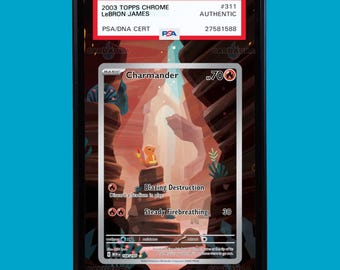 Charmander 168/165 Pokémon 151 Extended Art Display Case for PSA, BGS, CGC & tag