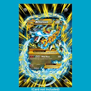 Mega Charizard EX 108/106 From FlashFire Display Case (Extended Art Frame) | Magnetic Acrylic Holder for Ungraded Cards