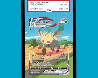 Leafeon VMAX 205/203 Pokemon Evolving Skies Extended Art Display Case for PSA, BGS, cgc & tag