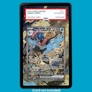 Cardaura Auraslab metal case and hand-drawn art insert on a white background