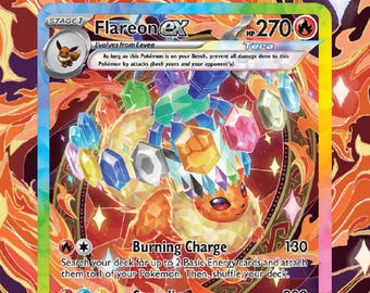 Flareon EX 146/131 | Prismatic Evolutions Auraslab (Graded)