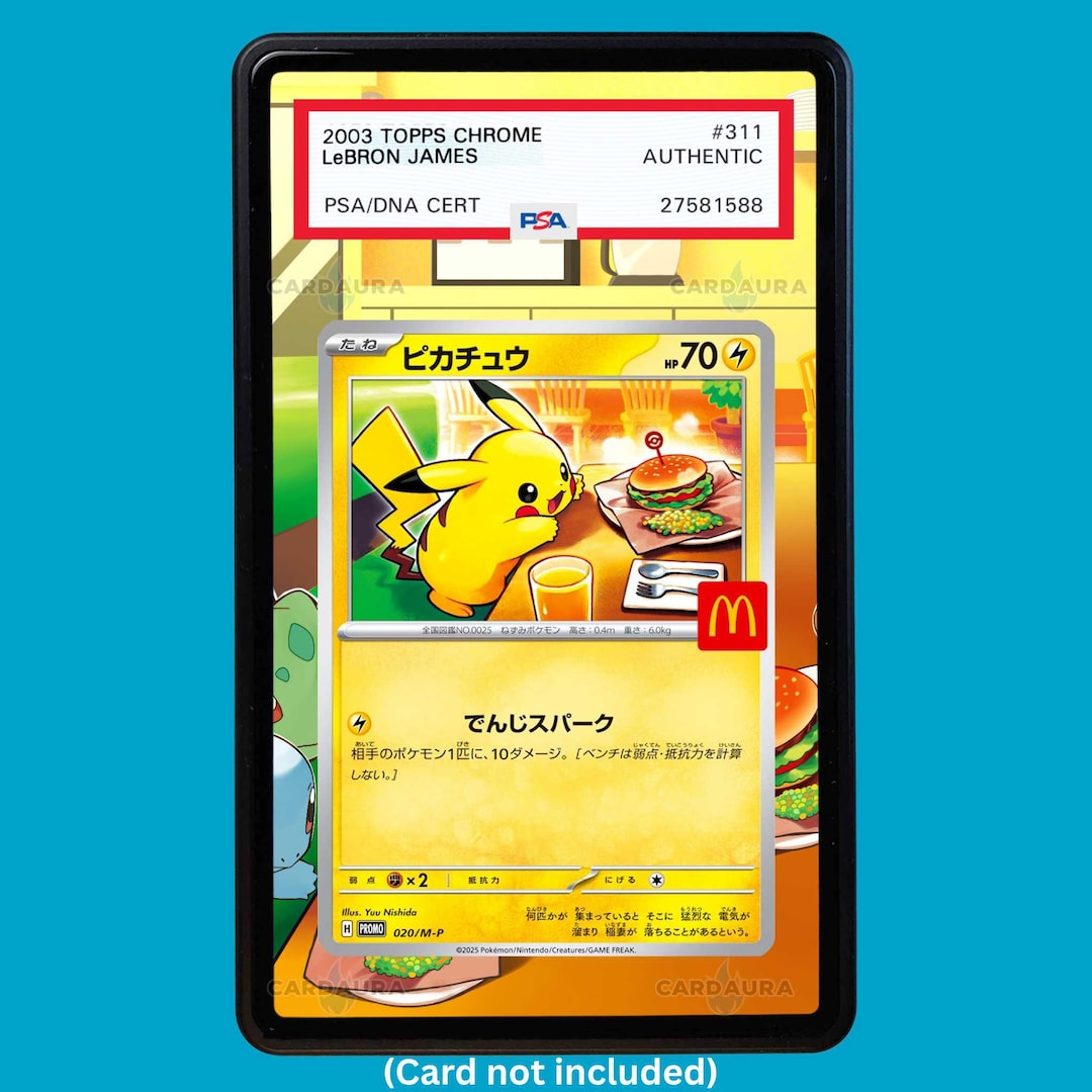 Pikachu Mcdonalds 20/M-P Promo 2025 (graded) Display Case - Etsy