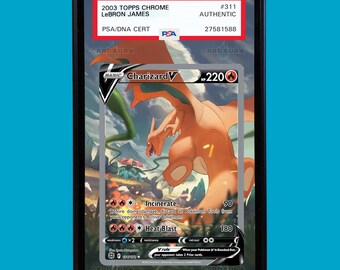 Charizard V 154/172 Pokemon Brilliant Stars Extended Art Display Case for PSA, BGS, CGC & tag