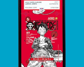 Monkey D. Luffy ST21-014 Magazine One Piece Promo Extended Art Display Case for PSA, BGS, cgc & tag