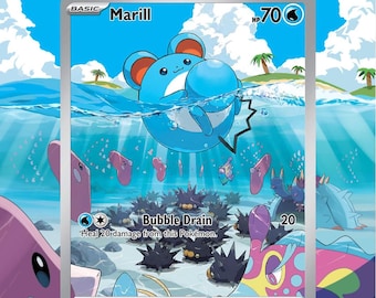 Marill 204/193 / Paldea Auraslab evolucionada (Graduada)