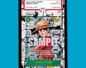 Monkey D. Luffy OP13-118 One Piece Manga Carrying on his Will Extended Art Display Case for PSA, BGS, cgc & tag