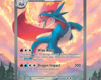 サラマンダー ex SAR | ポケモンカード用ディスプレイケース拡張アート