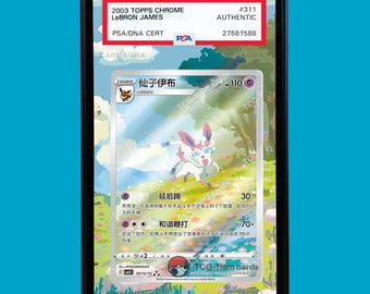 Sylveon 915 Pokemon Chinese 151 Extended Art Display Case for PSA, BGS, CGC & tag