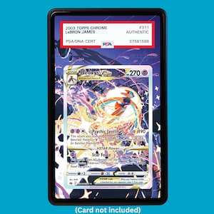 Hand-drawn Deoxys VSTAR GG46/GG70 Crown Zenith extended art display case insert for graded Pokémon cards