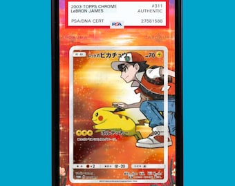 Red's Pikachu 270/SM-P Pokemon Japanese Promo Art Display Case for PSA, BGS, cgc & tag