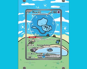 Mew EX 232/091 From Paldean Fates Display Case (Extended Art Frame) | Magnetic Acrylic Holder for Ungraded Cards