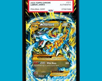 Mega Charizard EX 108/106 Pokemon Flashfire Art Display Case for PSA, BGS, cgc & tag