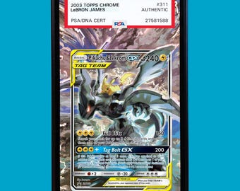 Pikachu & Zekrom Promo Pokemon Tag Team Art Display Case for PSA, BGS, CGC tag