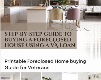 VA Loan Foreclosure Guide | Veteran Home Buying Planner (Printable PDF Template)