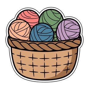 Knitting Clipart Set, Yarn Sticker: Watercolor Knitted Goods Image - PNG & JPEG, Crafty Digital Art, Commercial Use Crochet Printable