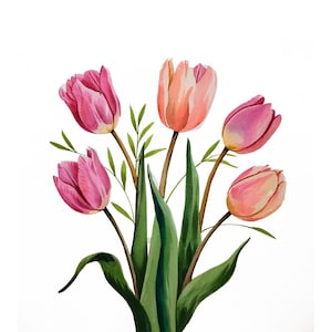 Watercolor Tulips clipart - Watercolor floral clipart png - Watercolor flowers png - Spring flowers - Tulips clipart for wedding invite png