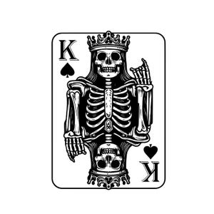 Skeleton King of Spades Svg File | Ace Card Svg | King Ace Svg | Gothic Playing Cards | Png Jpg Eps File for Cricut Silhouette Printable