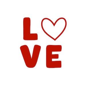 Stacked Love SVG Files | Love Cut Files | Valentine Day SVG | Valentine&#39;s Day Shirt SVG Vector | Love Clip Art