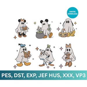 Halloween Embroidery Design, Halloween Mouse Family Embroidery Design, Mouse and Friends Embroidery Design, Spooky season Embroidery
