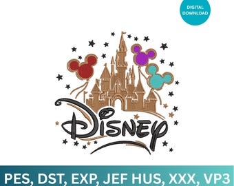Magic Kingdom Embroidery, Magic Land Embroidery, Magic Castle Embroidery, Castle Embroidery, Magic Kingdom Castle Embroidery, 2 sizes