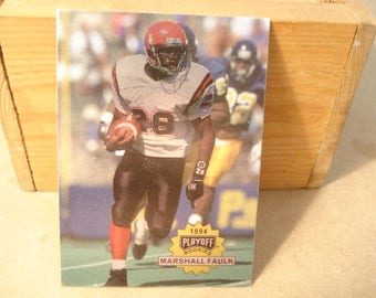 Marshall Faulk, Football Card, Colts, Rookie Card, Fault Rookie, Hall Of Famer, Indianapolis Colts, NFL, Football, Running Back, Sports,Card