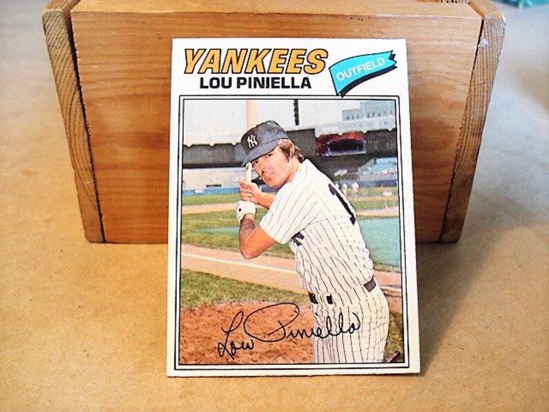 Lou Piniella Baseball Card Yankees NY Yankees Card MLB Etsy