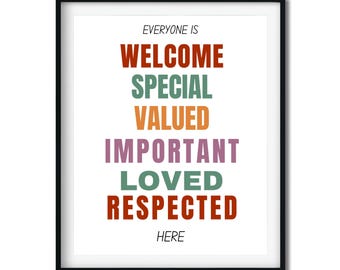 Multilingual Classroom Poster: Inclusive Educational Wall Art (Digital Download)