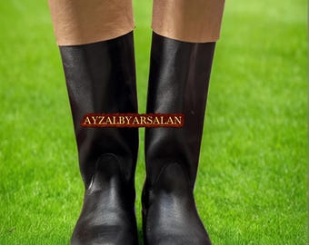 Revolutionary War Riding Boot Made Of Leather Handmade